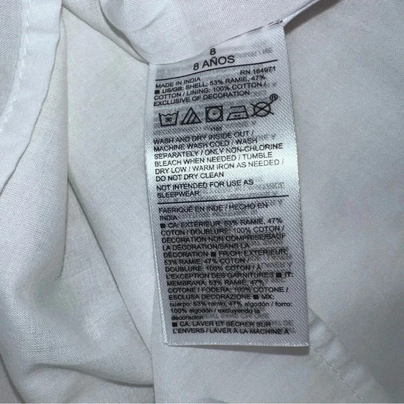 Janie and Jack Embroidered Flamingo Dress , White, Size 8 - Picture 11 of 11